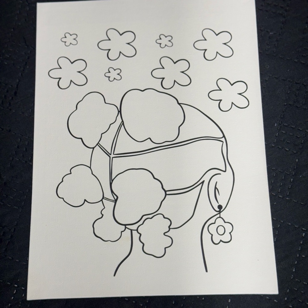 Modern Black and White Line Art Print